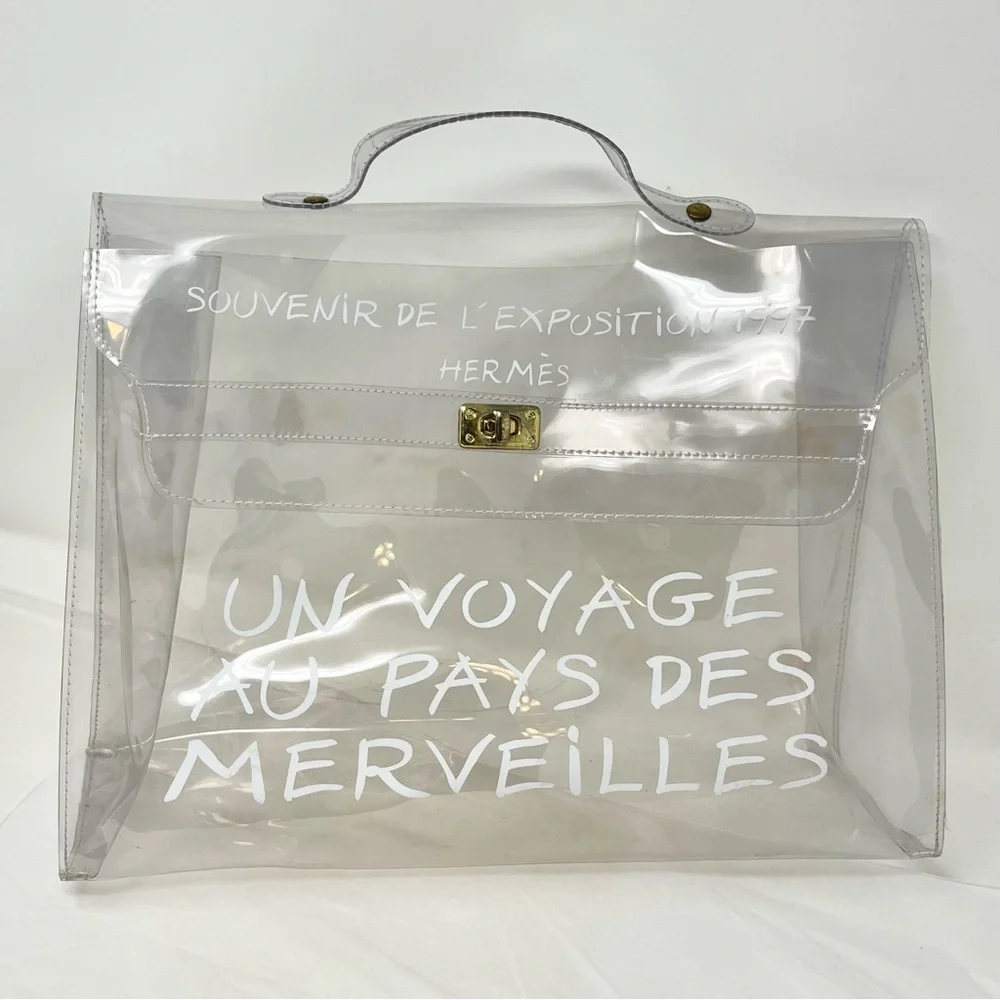 Hermes Clear Vinyl Kelly 40 Bag from 1997 Expo - Picture 3 of 14
